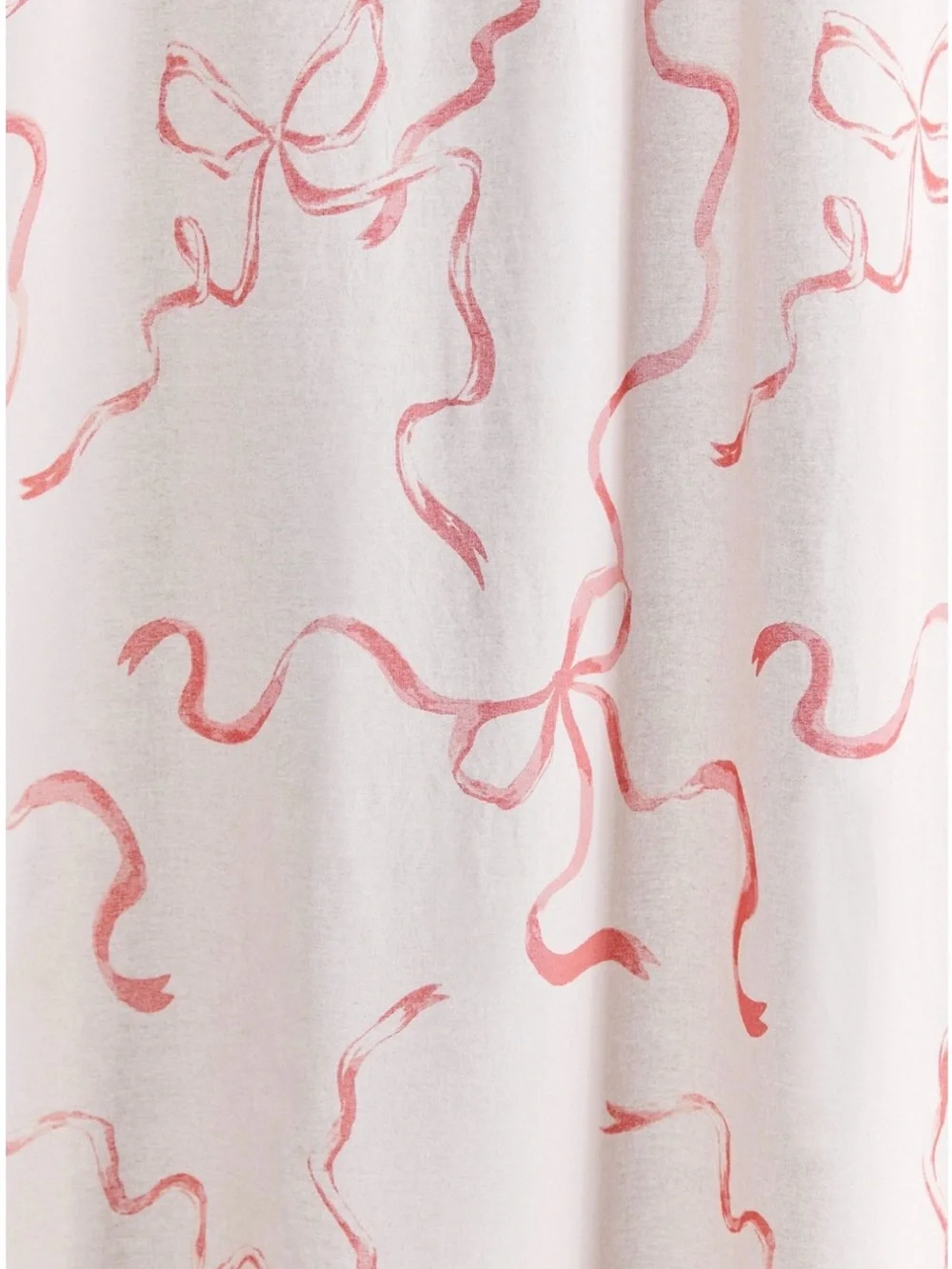 NWOT Urban Outfitters Printed Red Bows Shower Curtain